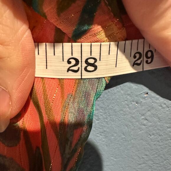 Boho Tropical Flowy Dress Beachy Lauren Conrad NWT Size 2X Birds Parrots Cruise - Picture 6 of 10